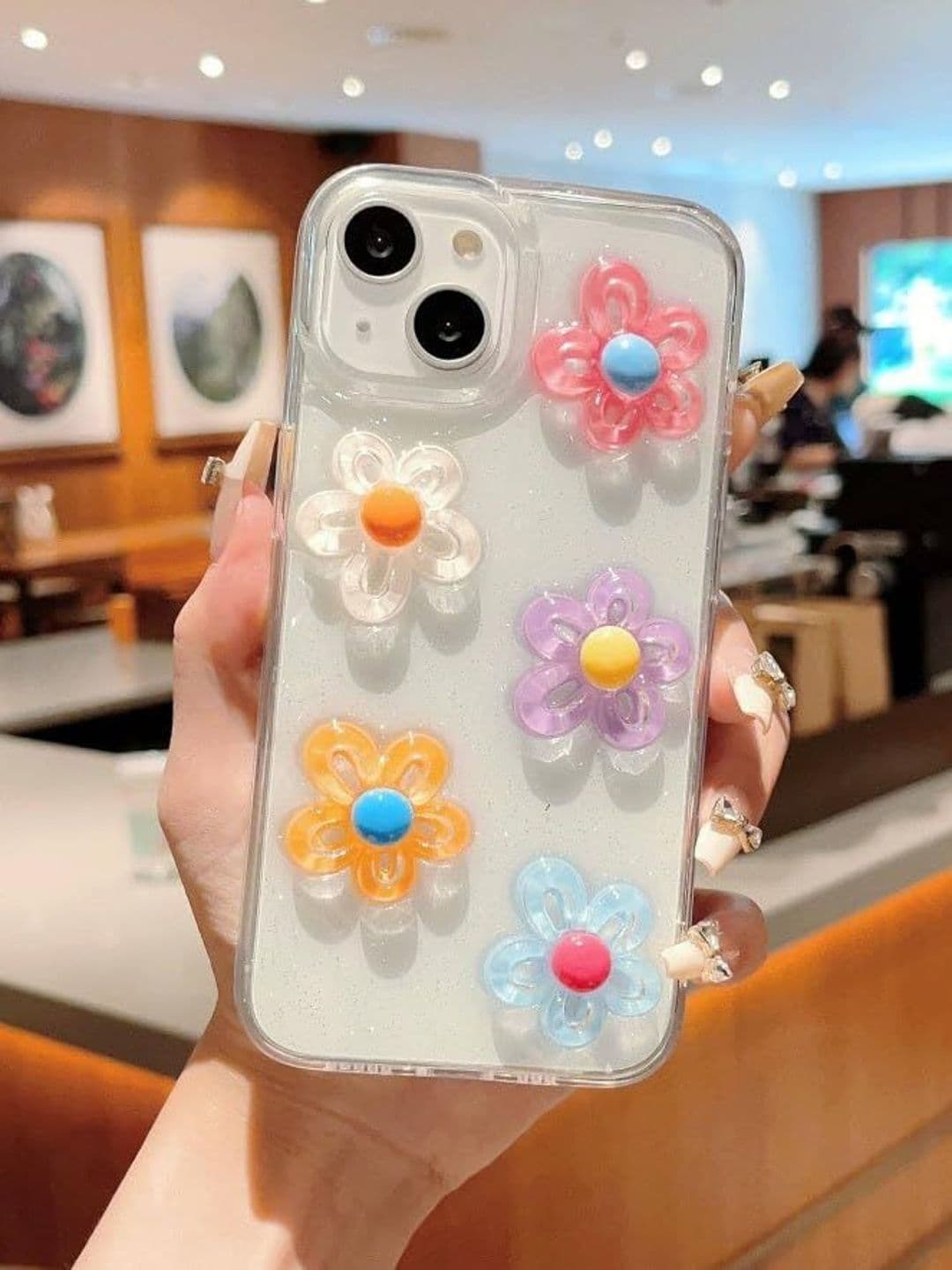 COVERLY Floral Printed iPhone 13 Back Case Mobile Accessories thumbnail 3