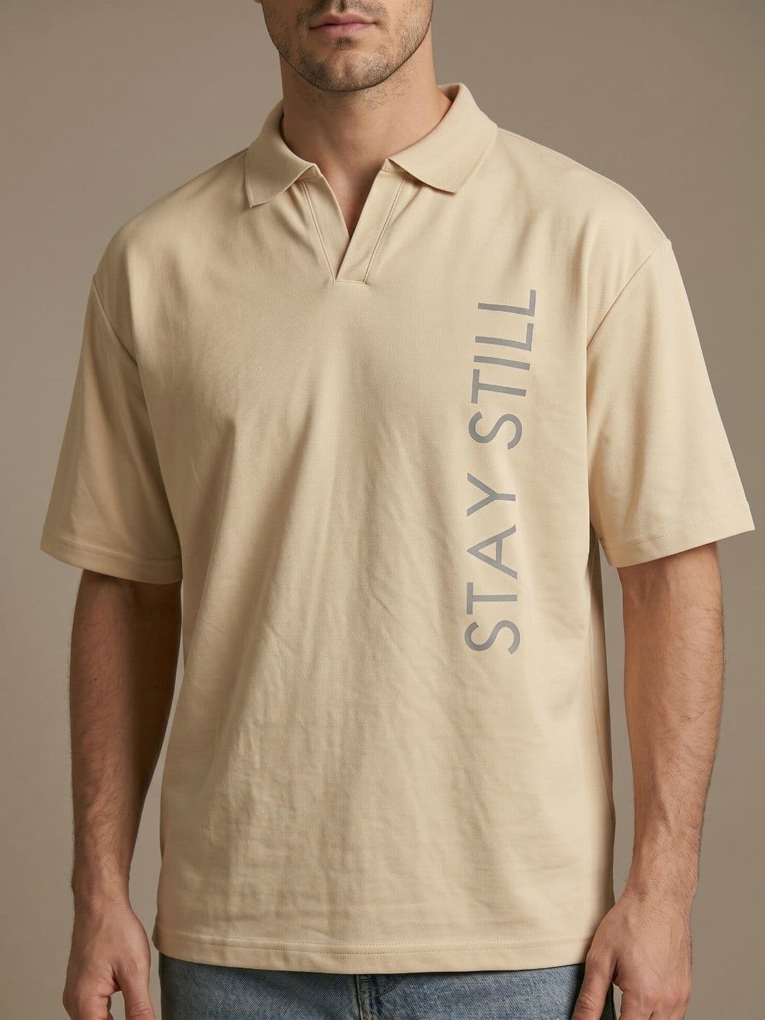 glitchez Men Typography Printed Polo Collar T-shirt thumbnail 3