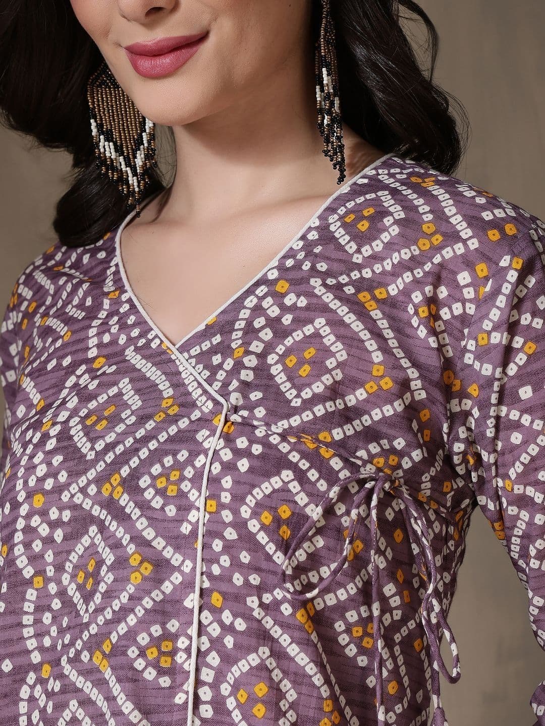Kalphem Women Bandhani Printed Anarkali Kurta thumbnail 7
