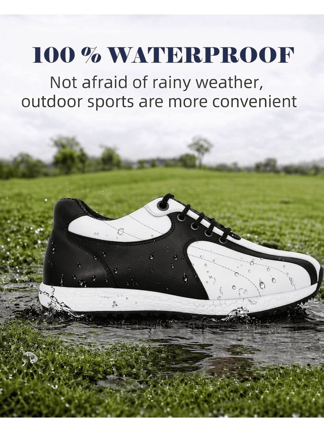 HITCARO Men Leather Golf Shoes thumbnail 4