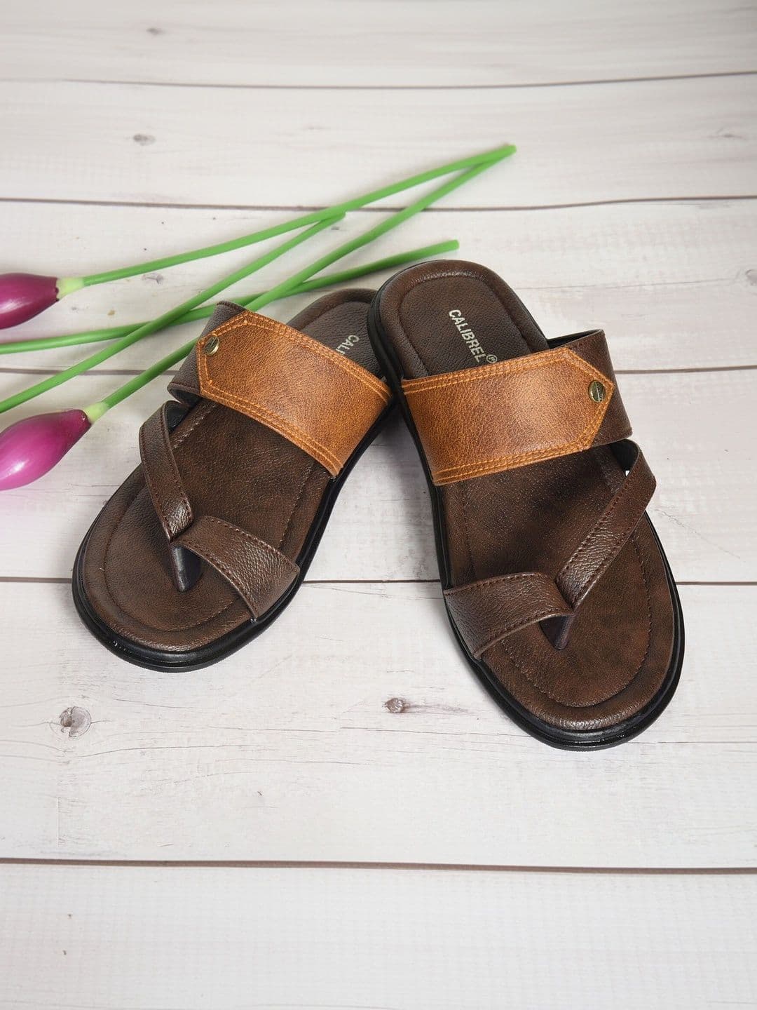 CALIBREL Men Colourblocked Thong Flip-Flops thumbnail 4