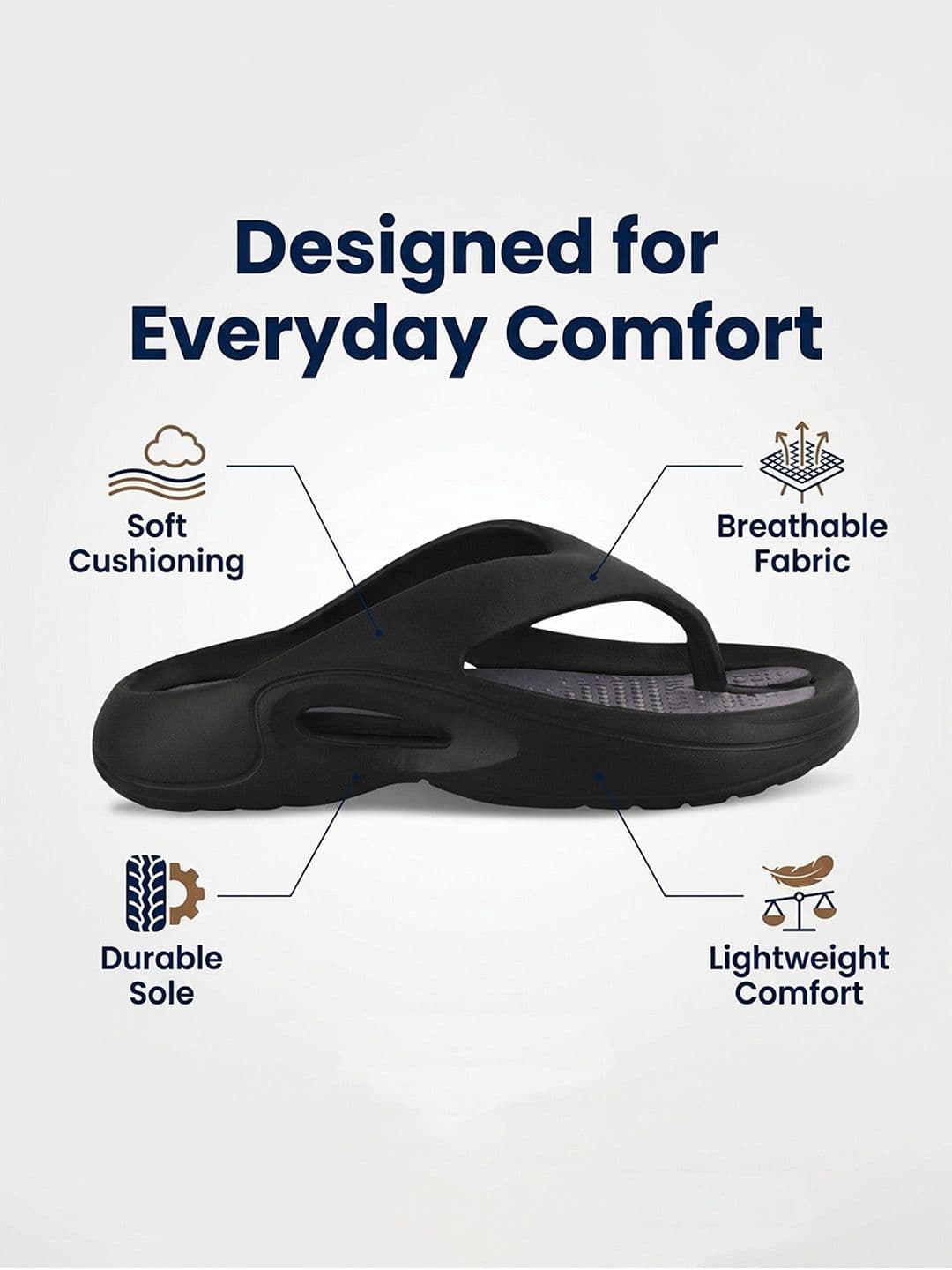 ELECANT Men Thong Flip-Flops thumbnail 5