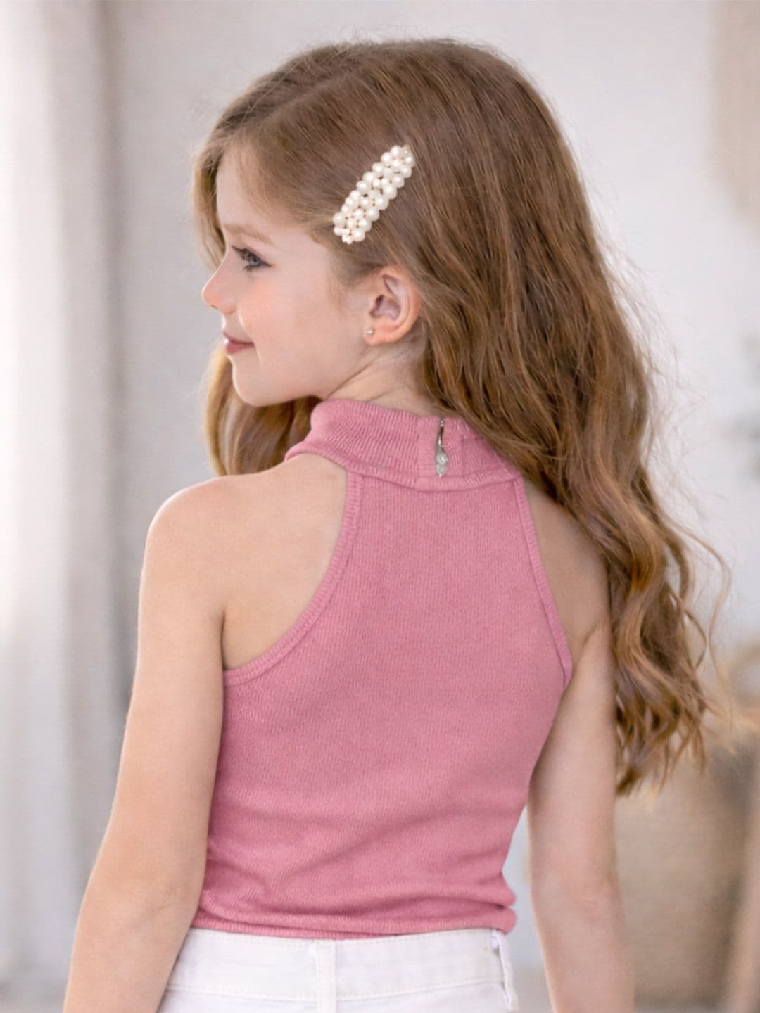 Ninas Girls Pink Cotton Blend Tops thumbnail 3
