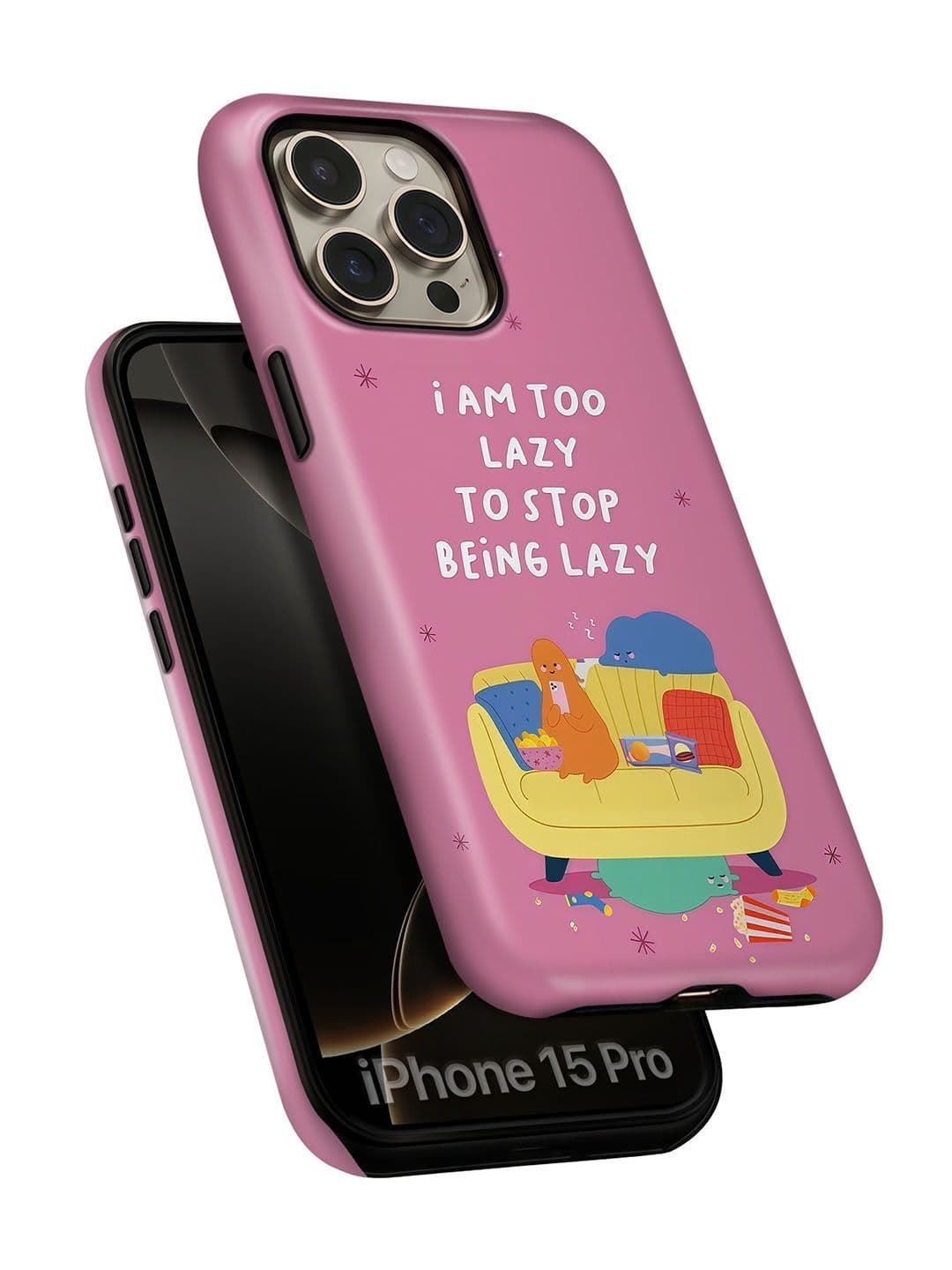 QRIOH Conversational Printed iPhone 15 Pro Back Case Mobile Accessories
