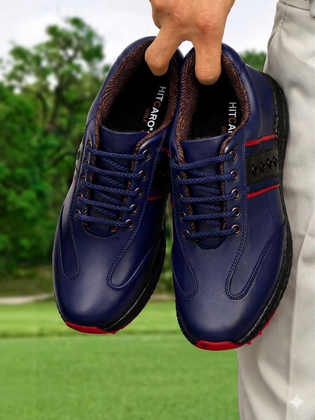 HITCARO Men Leather Golf Shoes thumbnail 4