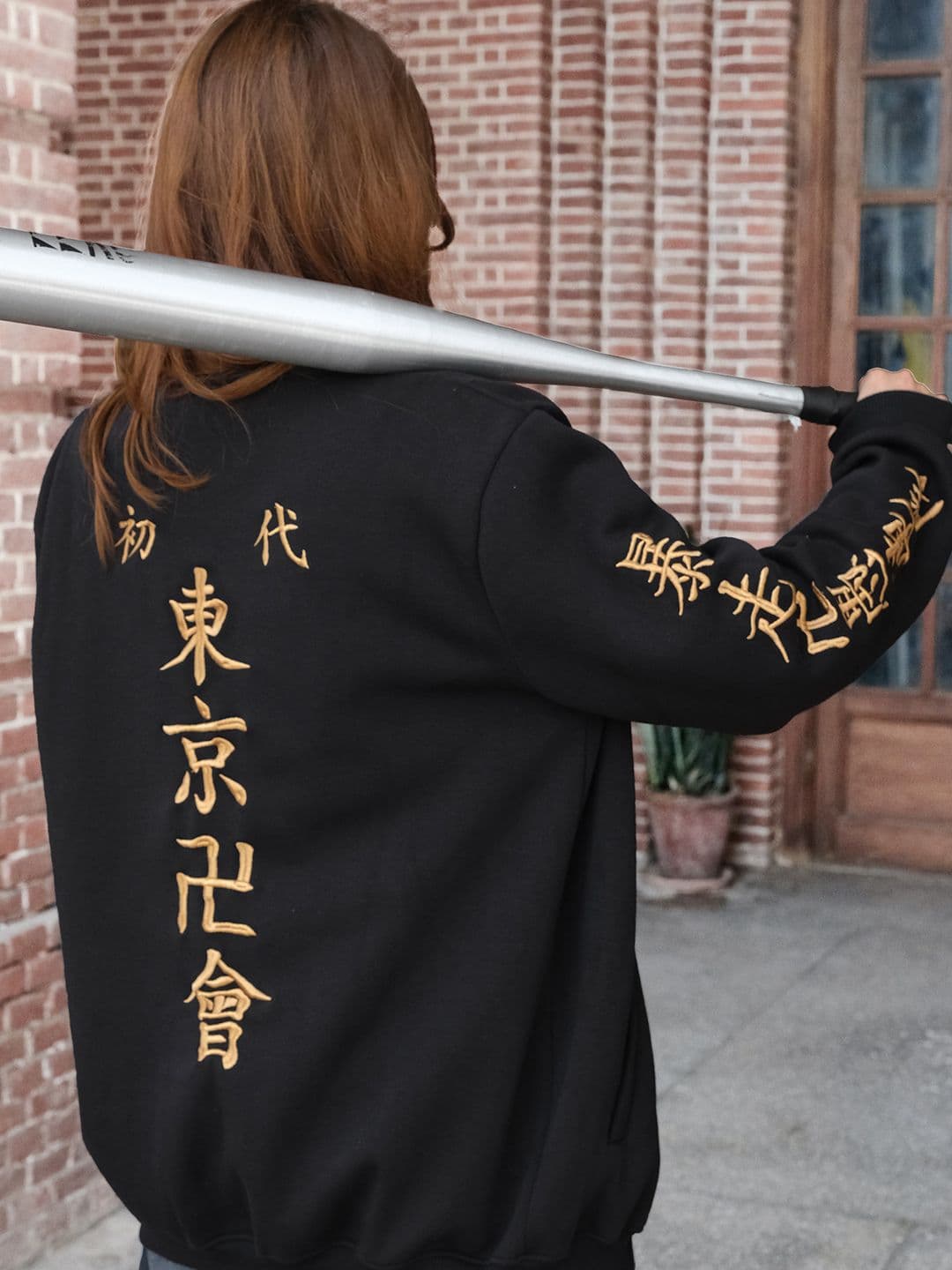 COMICSENSE Unisex Black & Yellow Anime Embroidered Tokyo Revengers Bomber Jacket - view 1