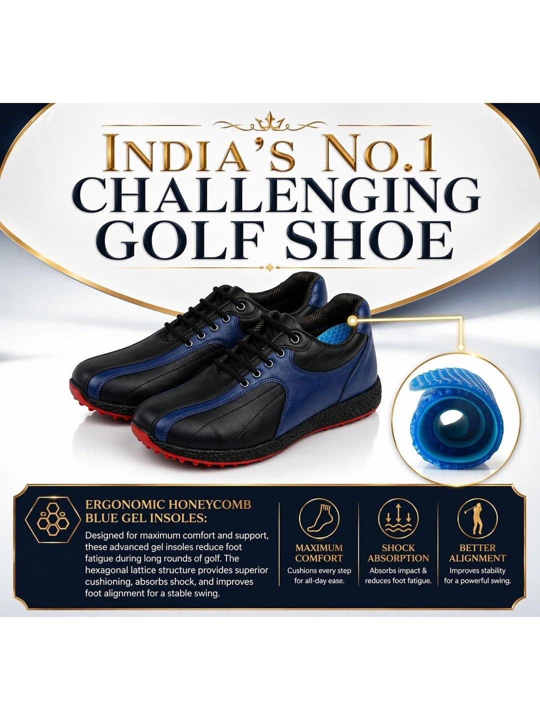 HITCARO Men Leather Golf Shoes thumbnail 6