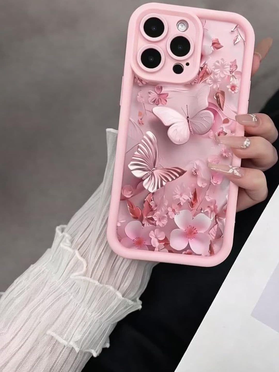 COVERLY Floral Printed iPhone 14 Pro Back Case Mobile Accessories