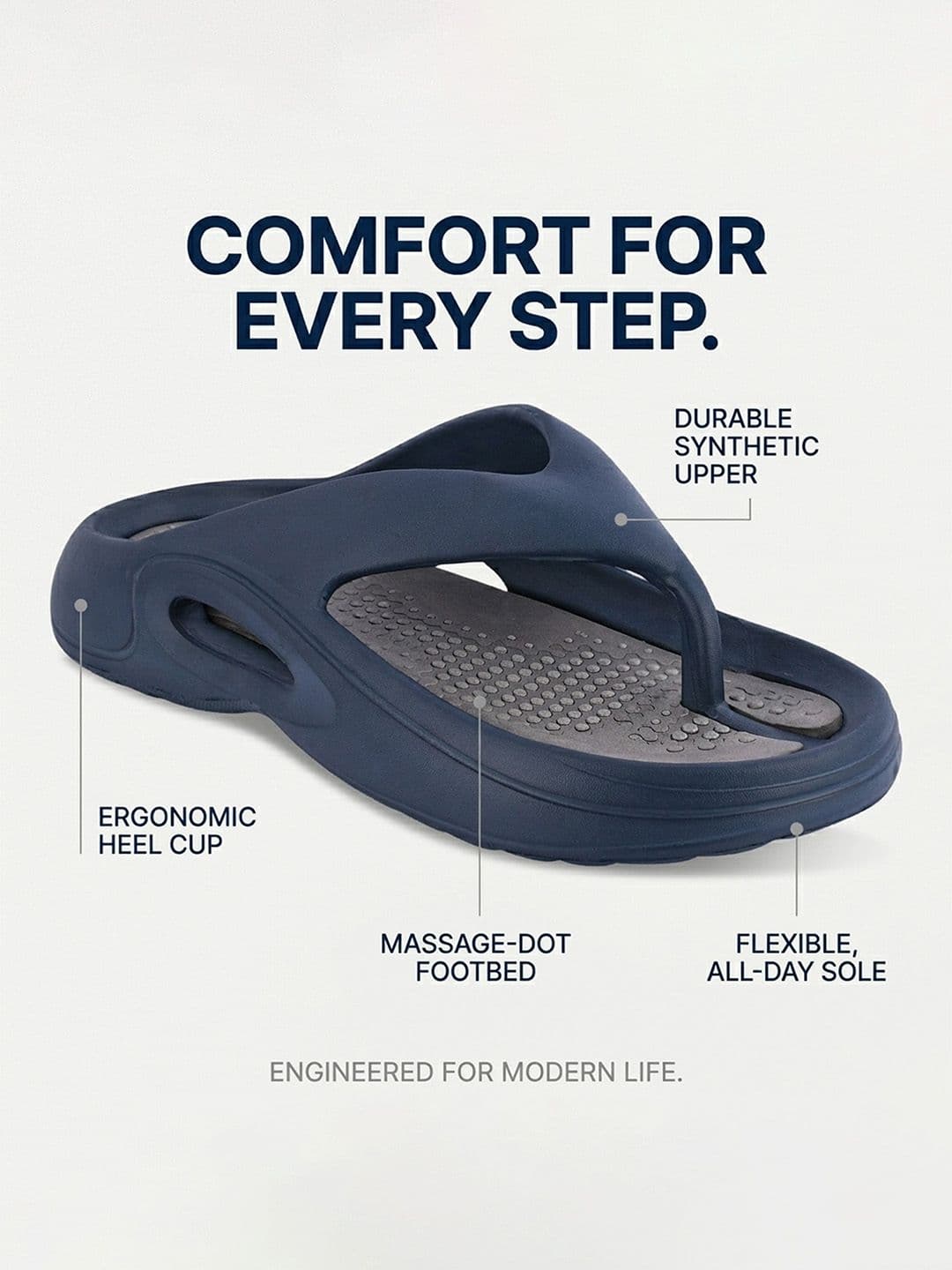 ELECANT Men Thong Flip-Flops thumbnail 3