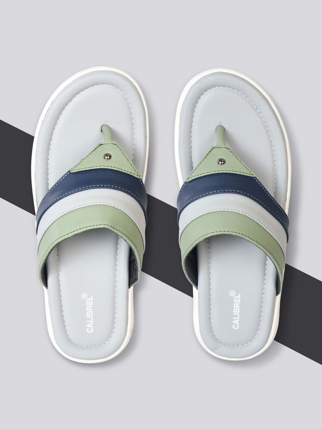CALIBREL Men Colourblocked Thong Flip-Flops - view 1