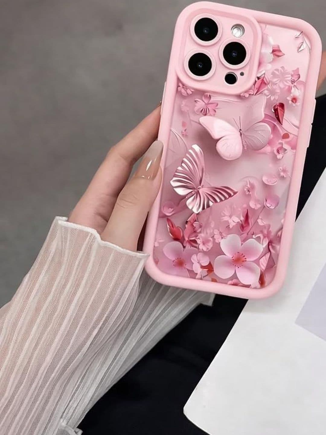 COVERLY Floral Printed iPhone 14 Pro Back Case Mobile Accessories thumbnail 3