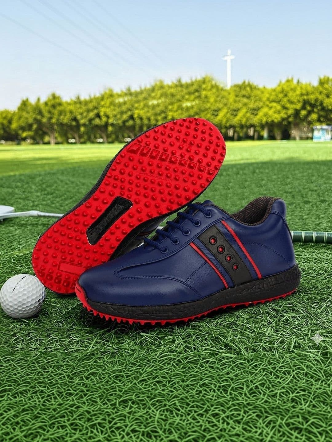 HITCARO Men Leather Golf Shoes - view 1