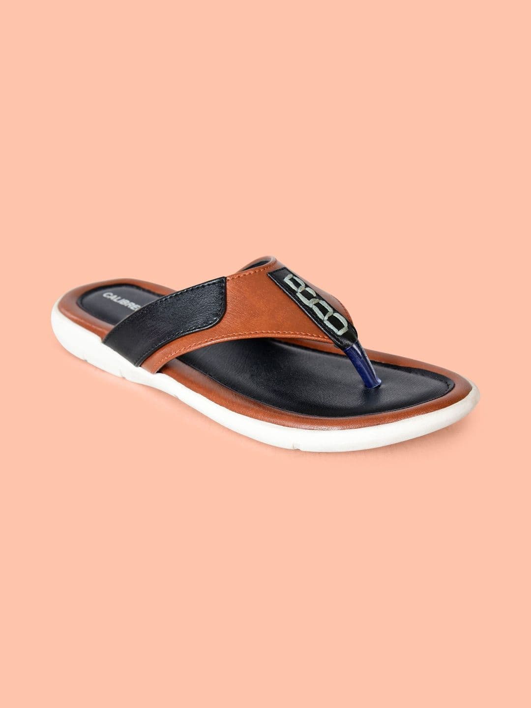 CALIBREL Men Colourblocked Rubber Thong Flip-Flops thumbnail 4