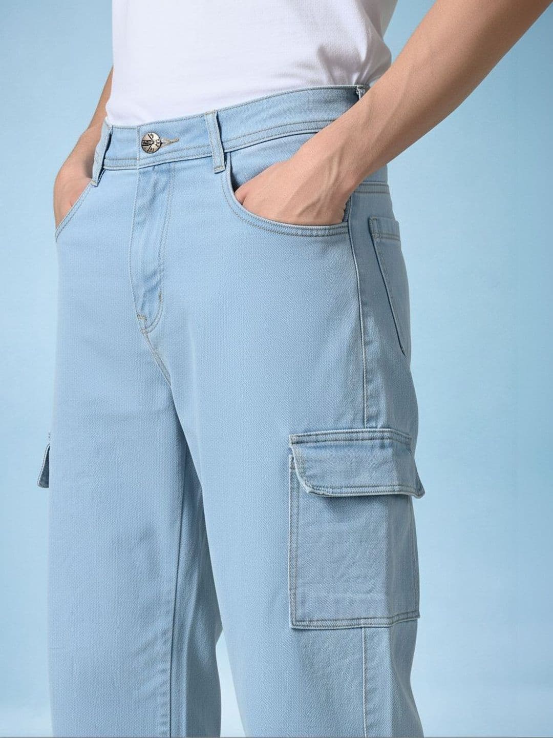 SZN Men Classic Mid-Rise Light Fade Stretchable Jeans thumbnail 3