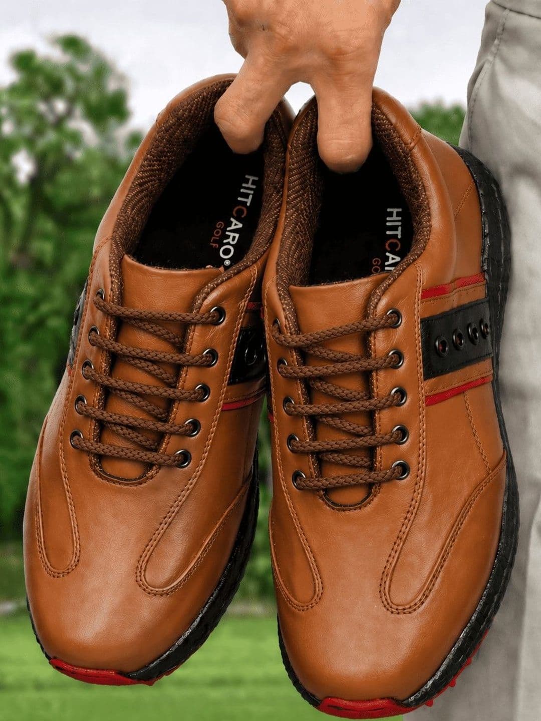 HITCARO Men Leather Golf Shoes - view 1