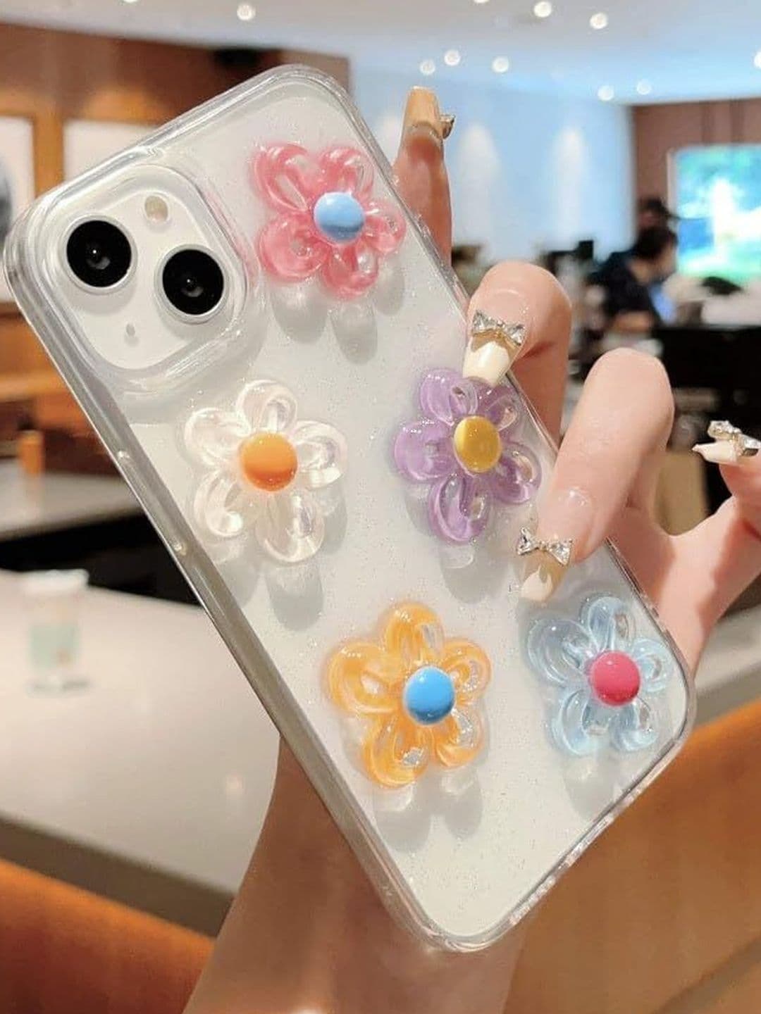 COVERLY Floral Printed iPhone 13 Back Case Mobile Accessories thumbnail 2