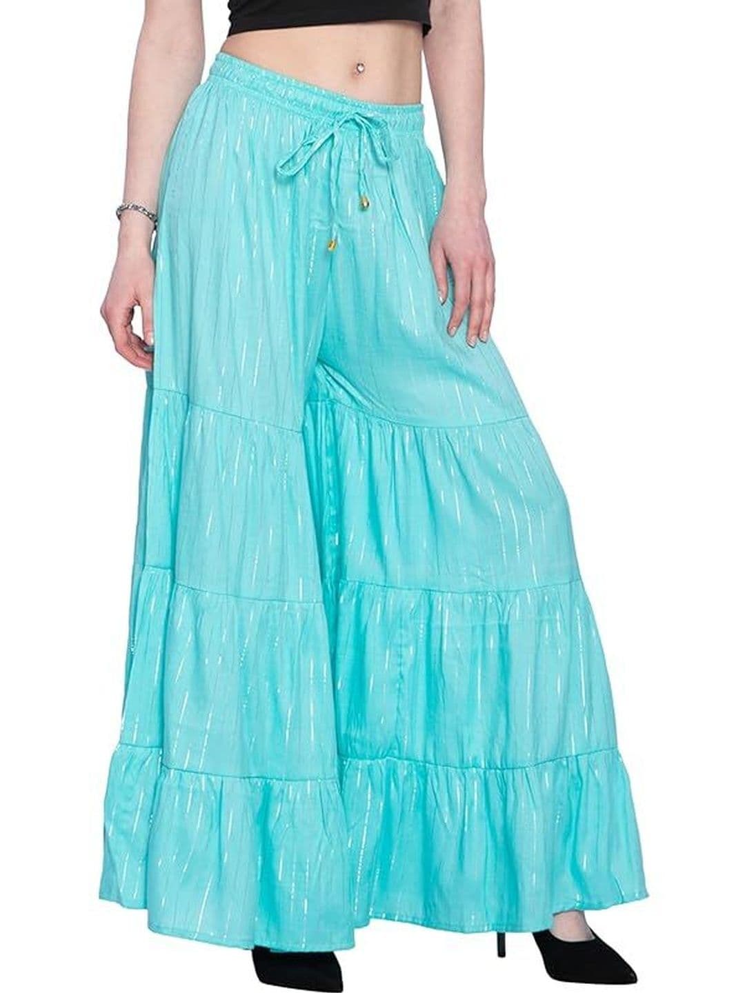 TNQ Women Striped Flared Ethnic Palazzos thumbnail 2
