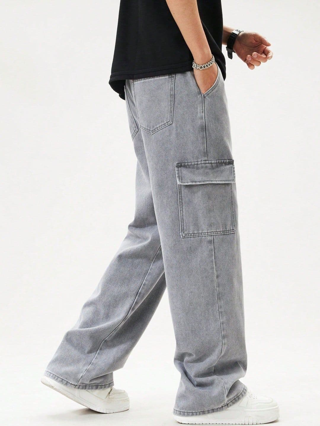 R.Code by The Roadster Life Co. Men Regular Fit High-Rise Light Fade Jeans thumbnail 5