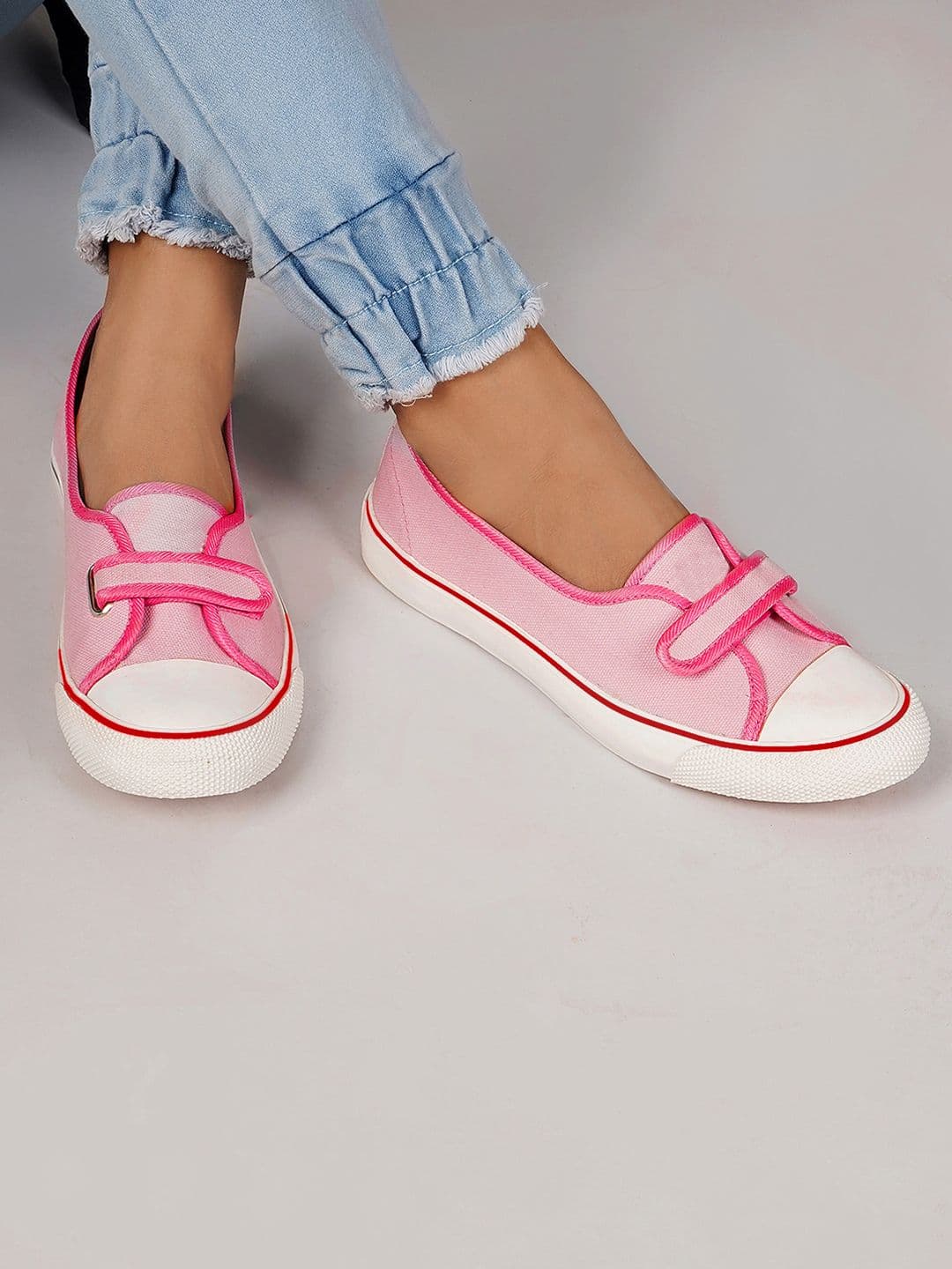Roadster Women Pink Velcro Casual Sneakers thumbnail 2