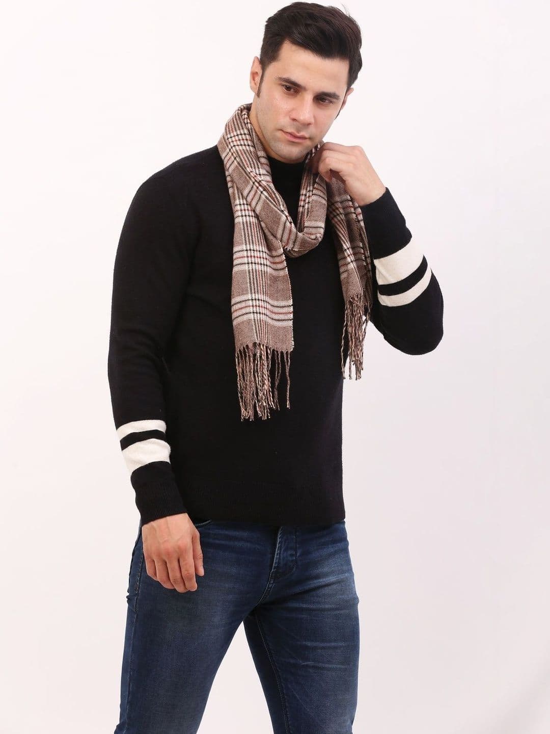 Cazzano Men Checked Scarf