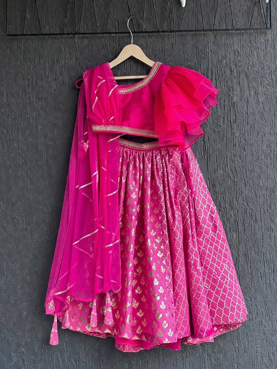 The Little Tales Girls Embellished Ready to Wear Lehenga & Blouse With Dupatta - view 1