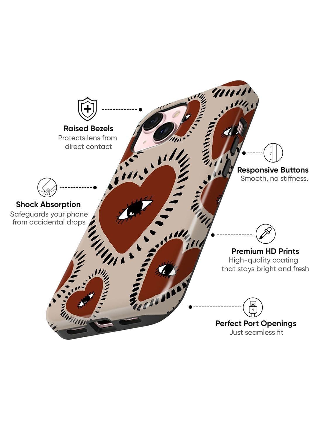 QRIOH Quirky Printed iPhone 14 Back Case Mobile Accessories thumbnail 2