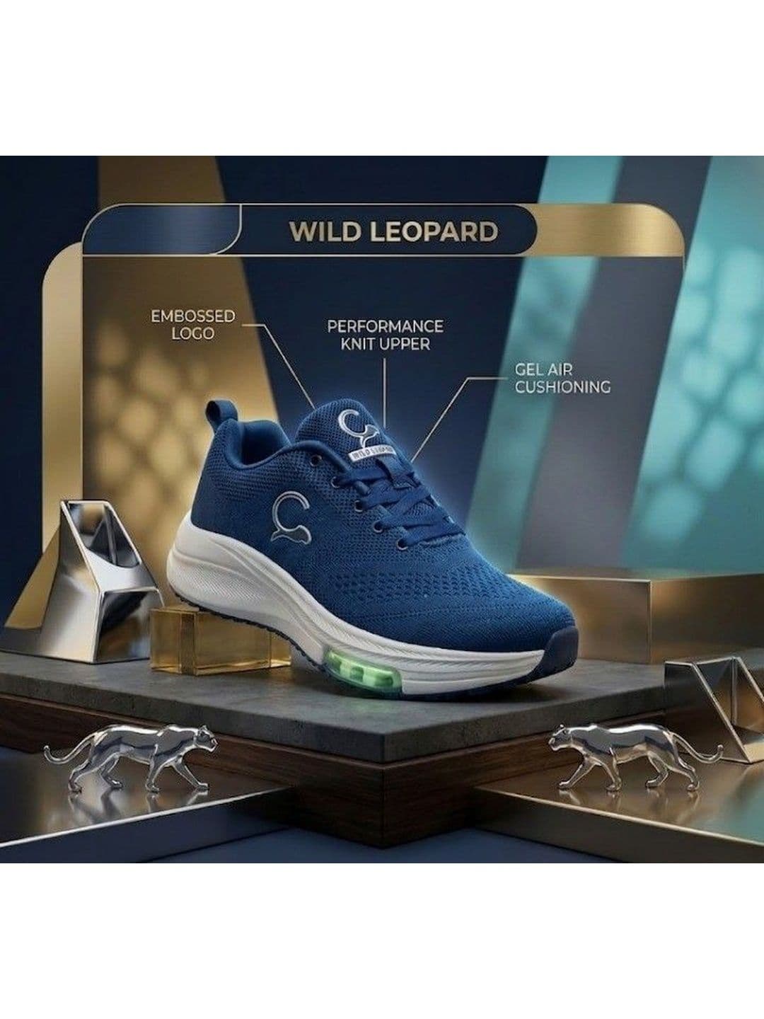 WILD LEOPARD Men Mesh Running Non-Marking Shoes thumbnail 2