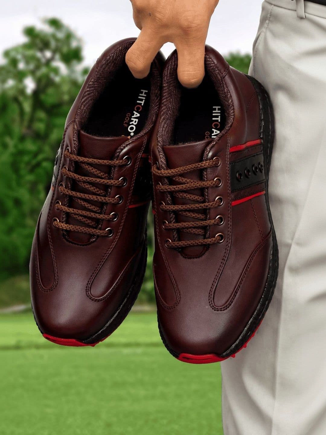 HITCARO Men Leather Golf Shoes thumbnail 3