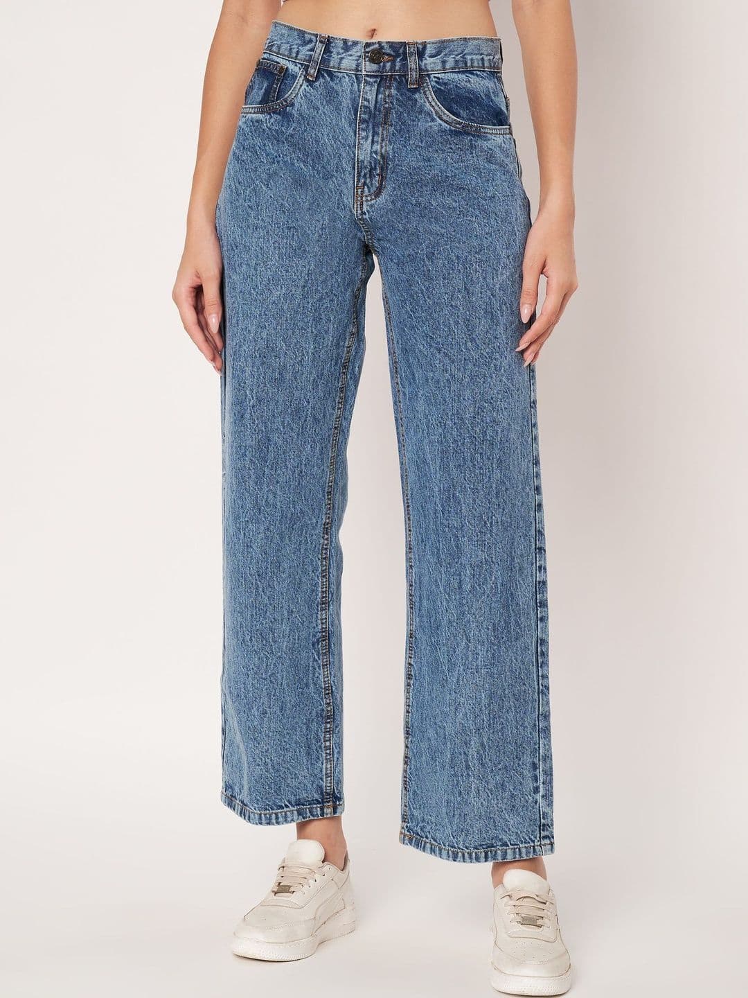 Zaahii Women Wide Leg High-Rise Light Fade Jeans - view 1