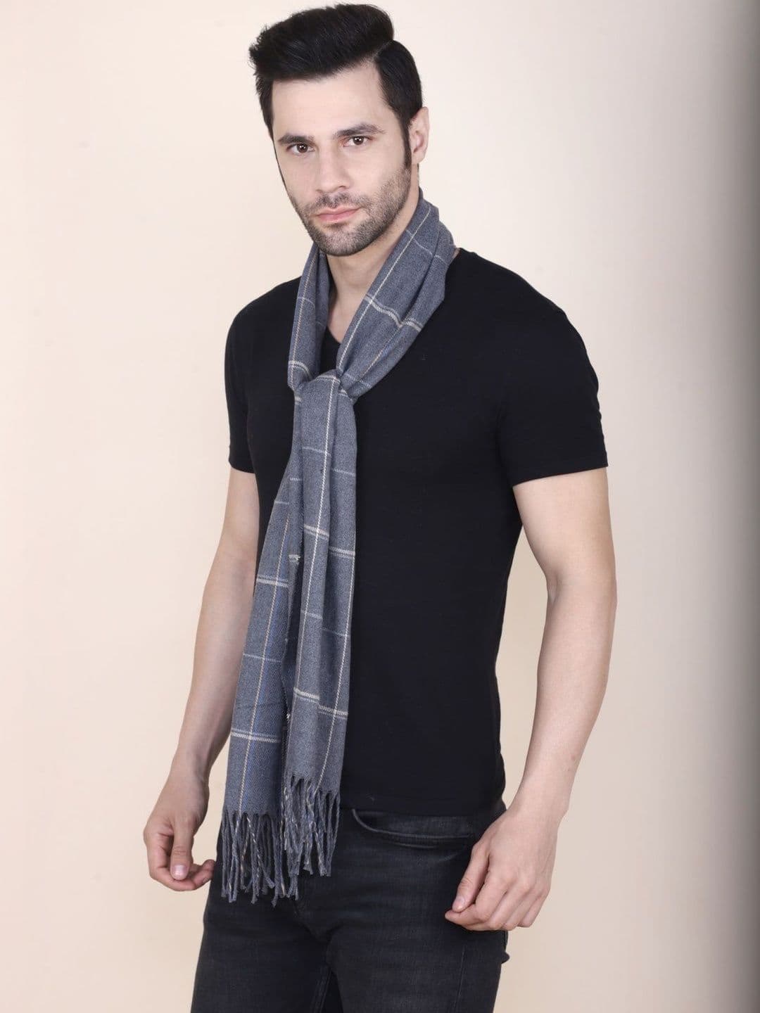 Cazzano Men Checked Scarf