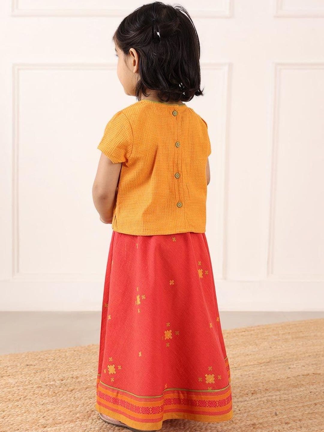 Fabindia Girls Embroidered Ready to Wear Lehenga Set thumbnail 3