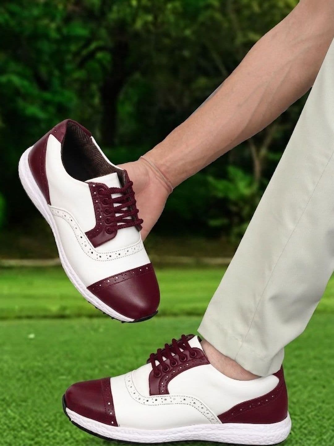 HITCARO Men Leather Golf Shoes thumbnail 4