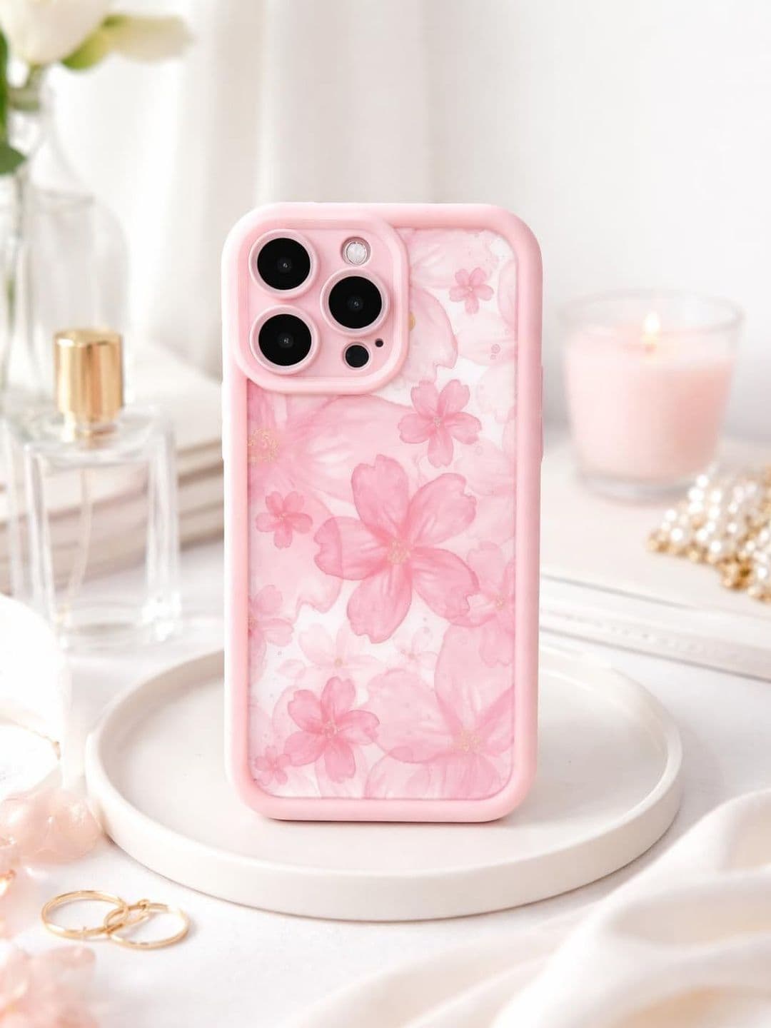 COVERLY Floral Printed iPhone 15 Pro Max Back Case Mobile Accessories thumbnail 4