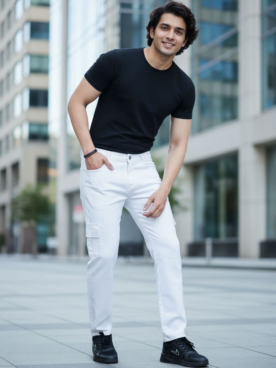 SZN Men Classic Straight Fit Mid-Rise Stretchable Jeans - view 1