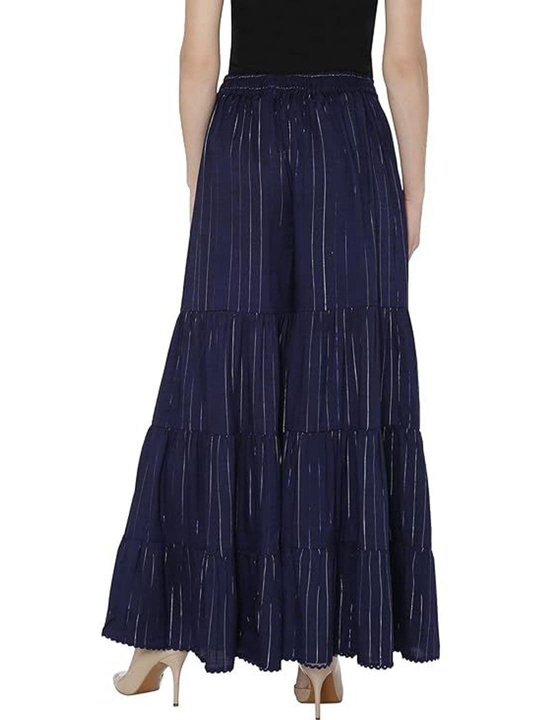 TNQ Women Striped Flared Ethnic Palazzos thumbnail 2