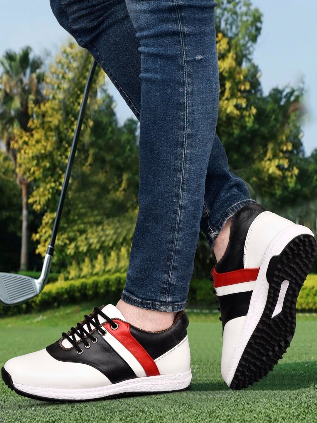 HITCARO Men Leather Golf Shoes thumbnail 4
