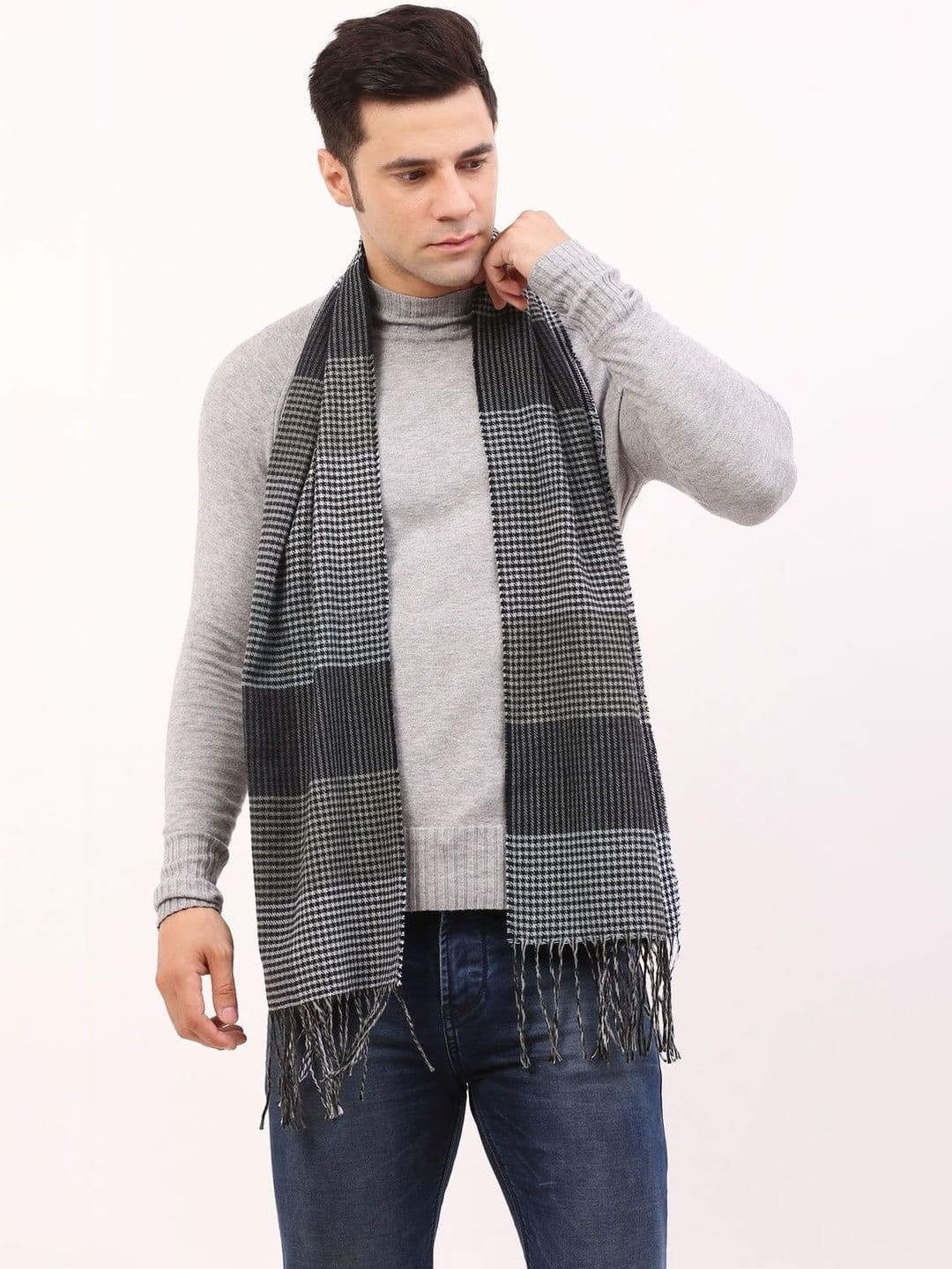 Cazzano Men Checked Scarf