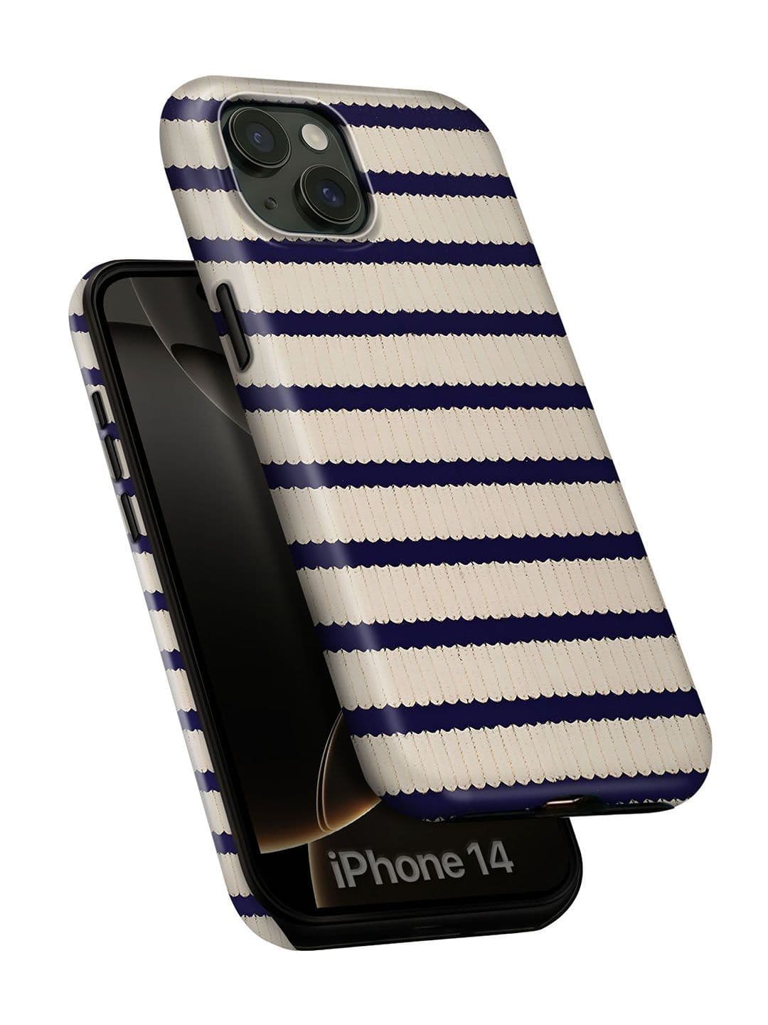QRIOH Geometric Printed iPhone 14 Back Case Mobile Accessories