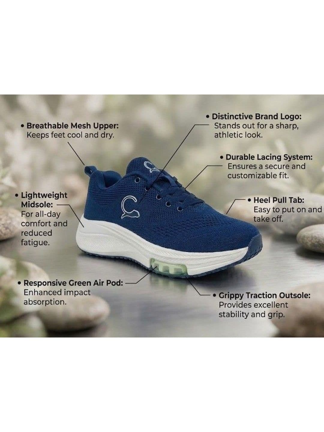 WILD LEOPARD Men Mesh Running Non-Marking Shoes thumbnail 6