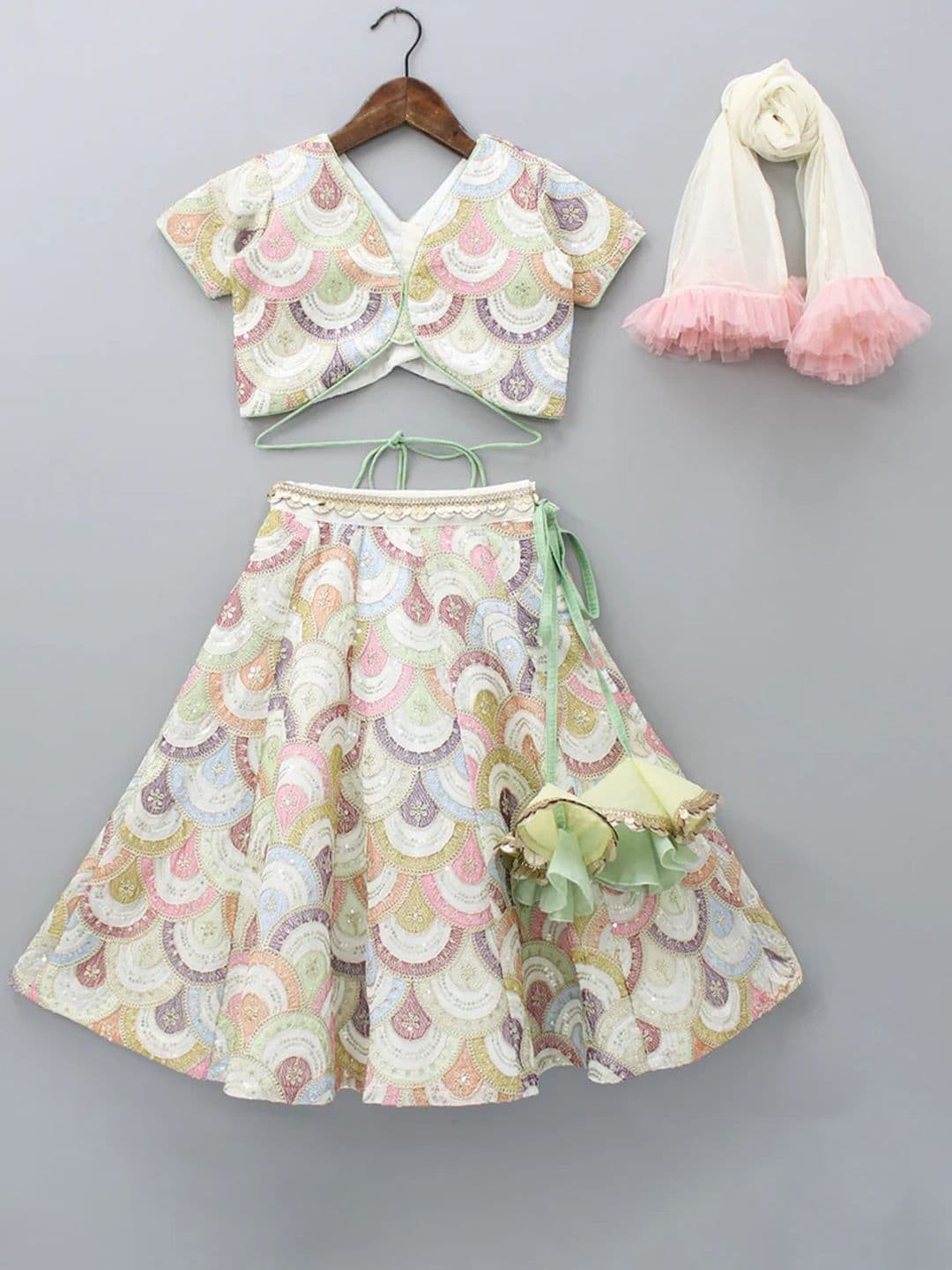 The Little Tales Girls Printed Ready to Wear Lehenga & Blouse With Dupatta - view 1