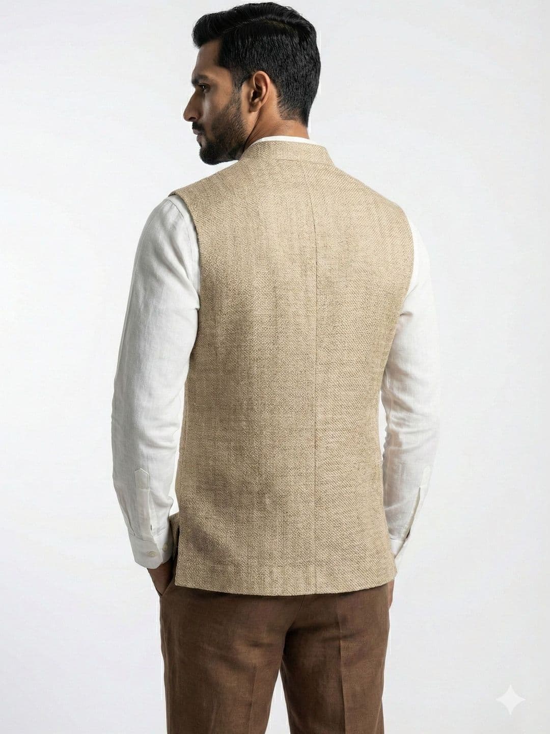 A LOYAL Woven Design Woven Nehru Jackets thumbnail 7