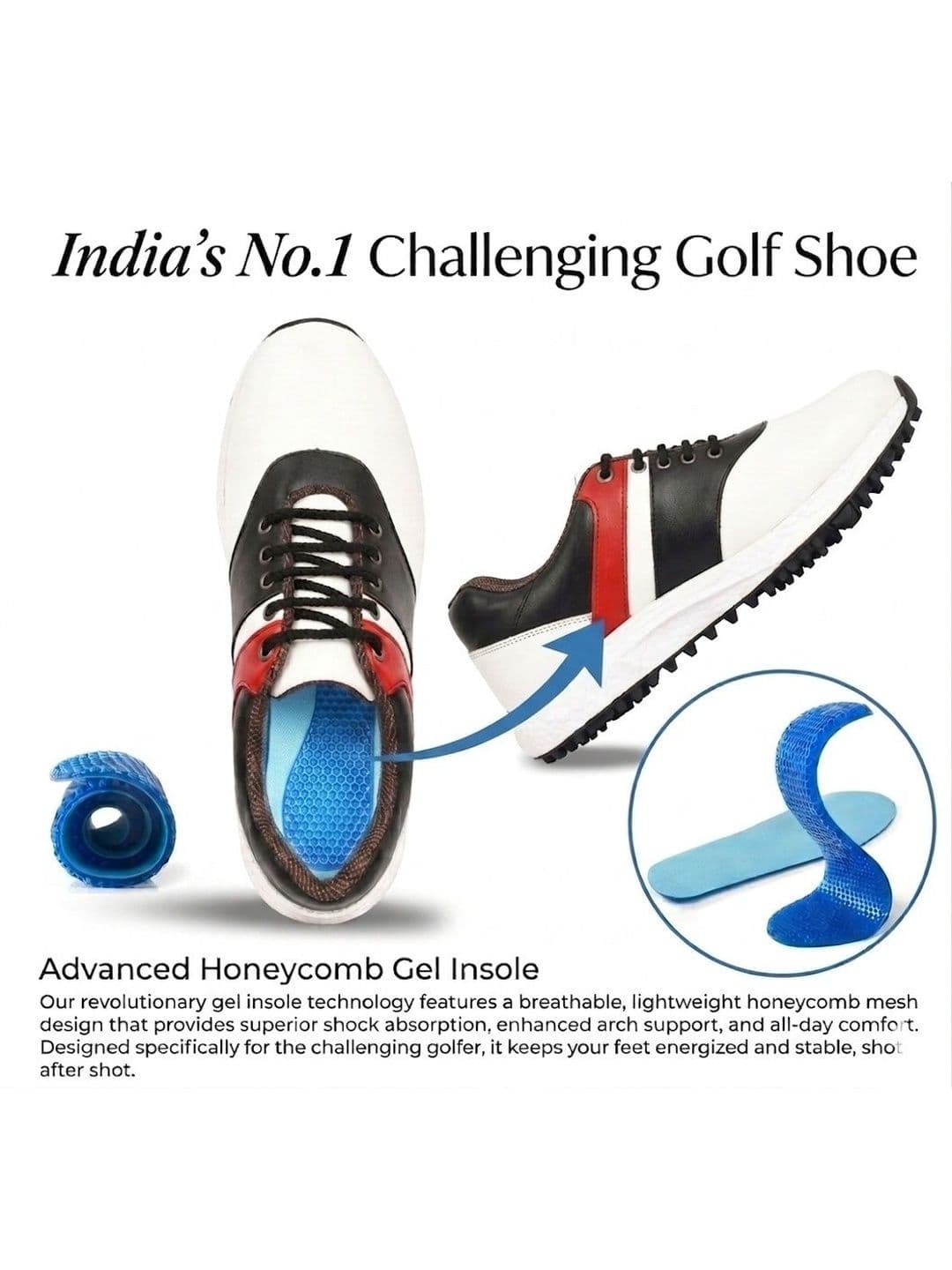HITCARO Men Leather Golf Shoes thumbnail 6