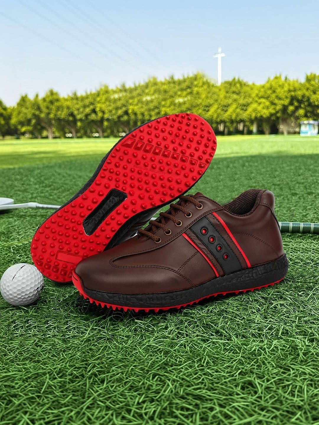 HITCARO Men Leather Golf Shoes - view 1