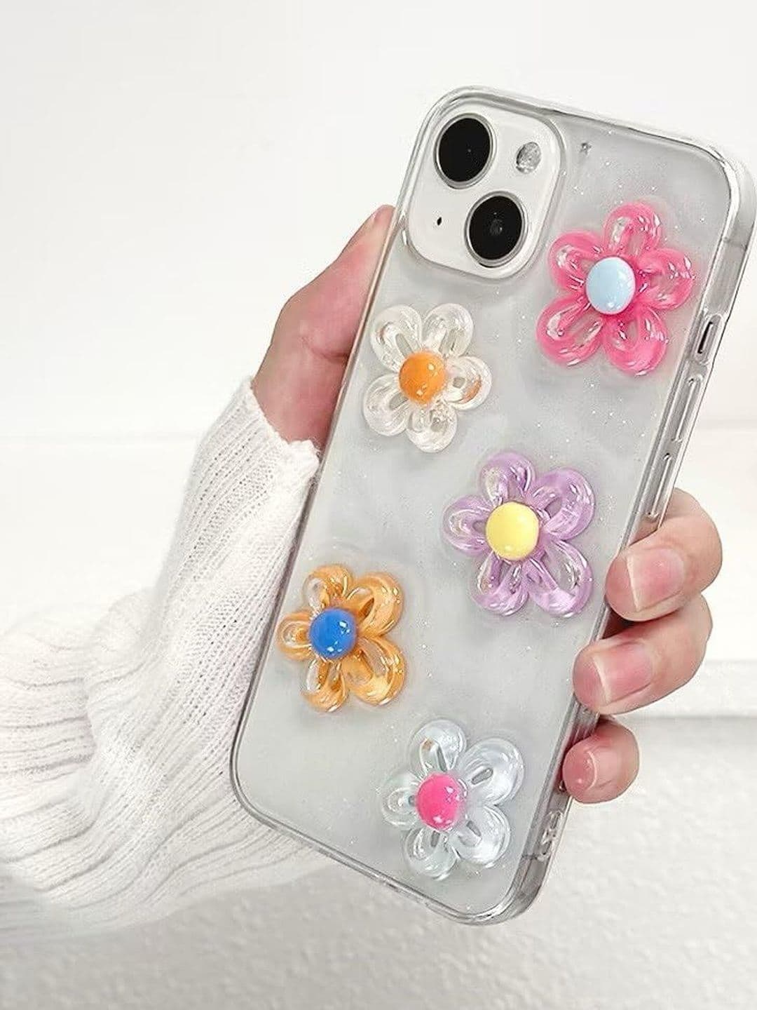 COVERLY Floral Printed iPhone 13 Back Case Mobile Accessories