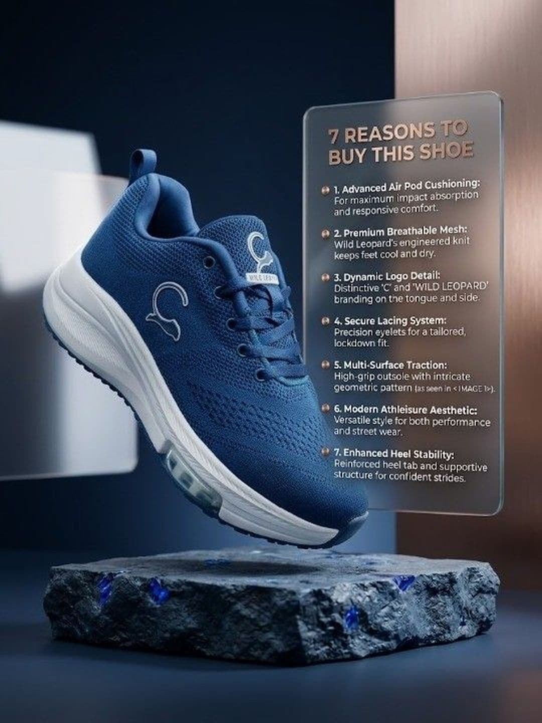 WILD LEOPARD Men Mesh Training or Gym Non-Marking Shoes thumbnail 4