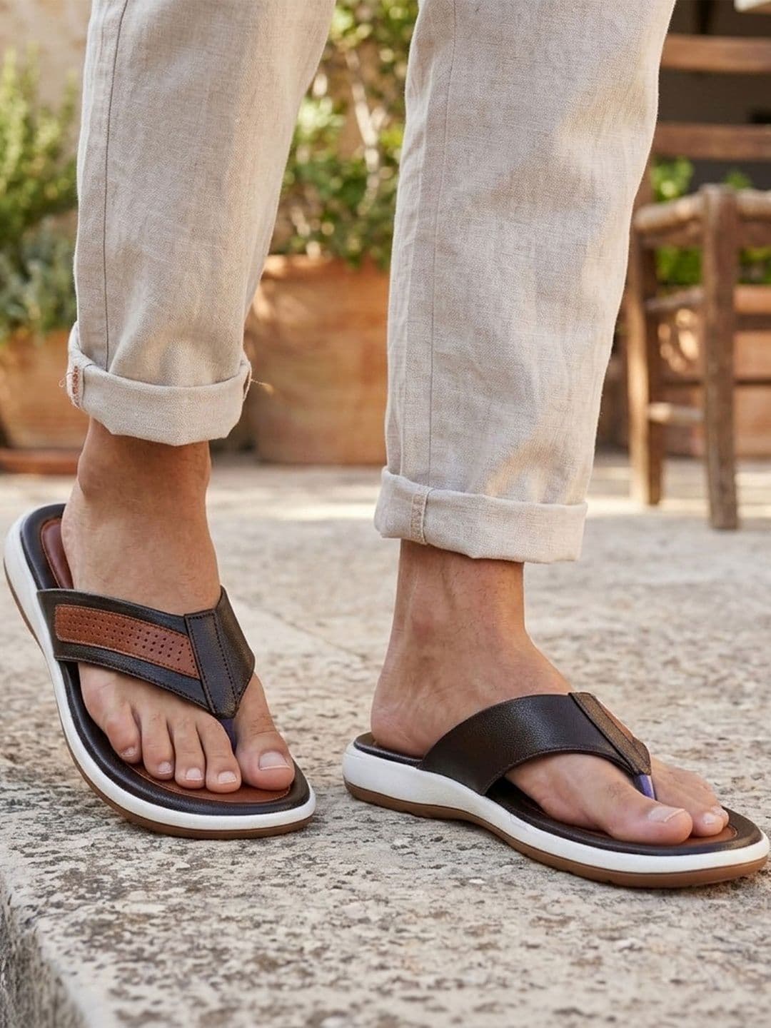 CALIBREL Men Thong Flip-Flops thumbnail 6