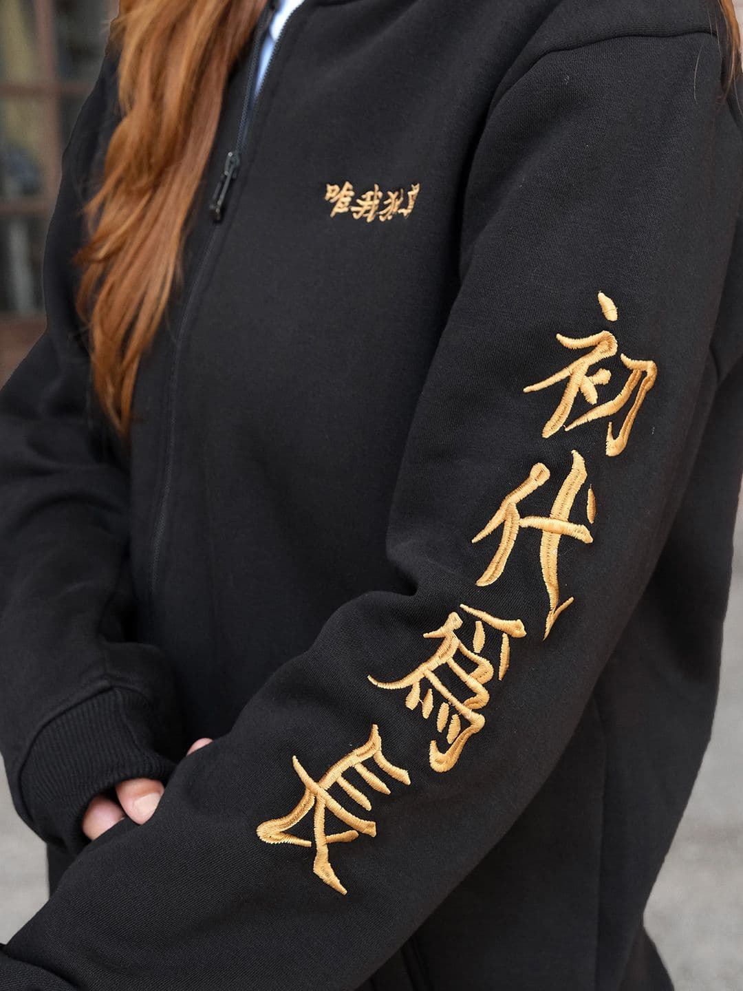 COMICSENSE Unisex Black & Yellow Anime Embroidered Tokyo Revengers Bomber Jacket thumbnail 5