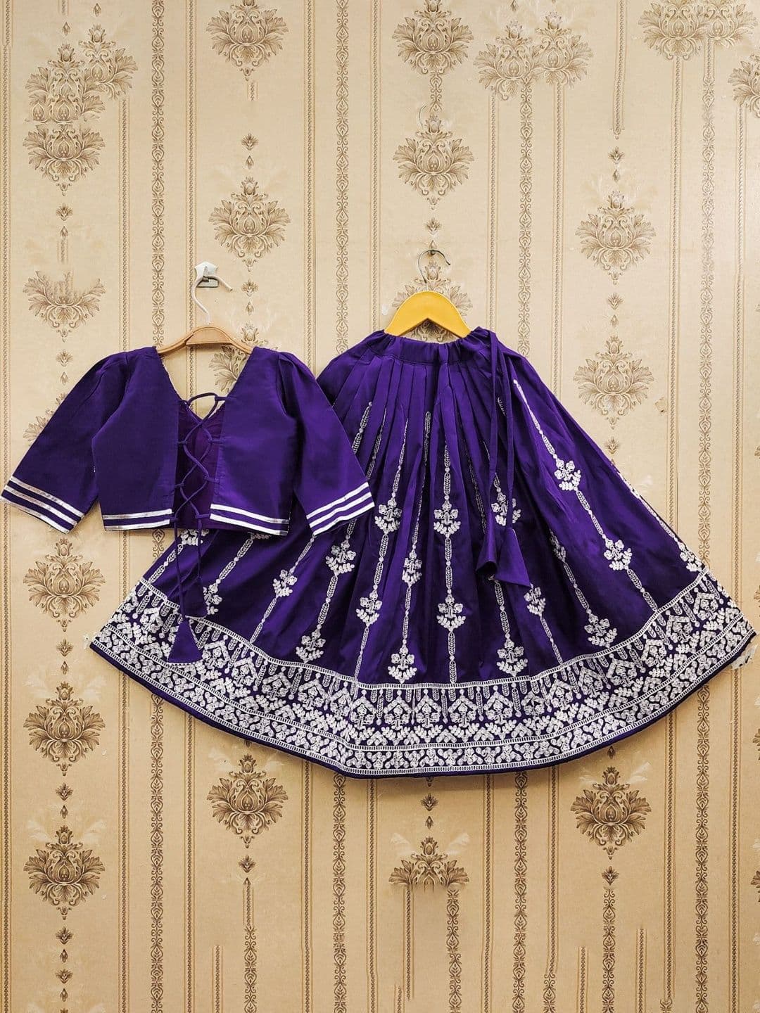 KALINI Girls Embroidered Thread Work Ready to Wear Lehenga & thumbnail 6