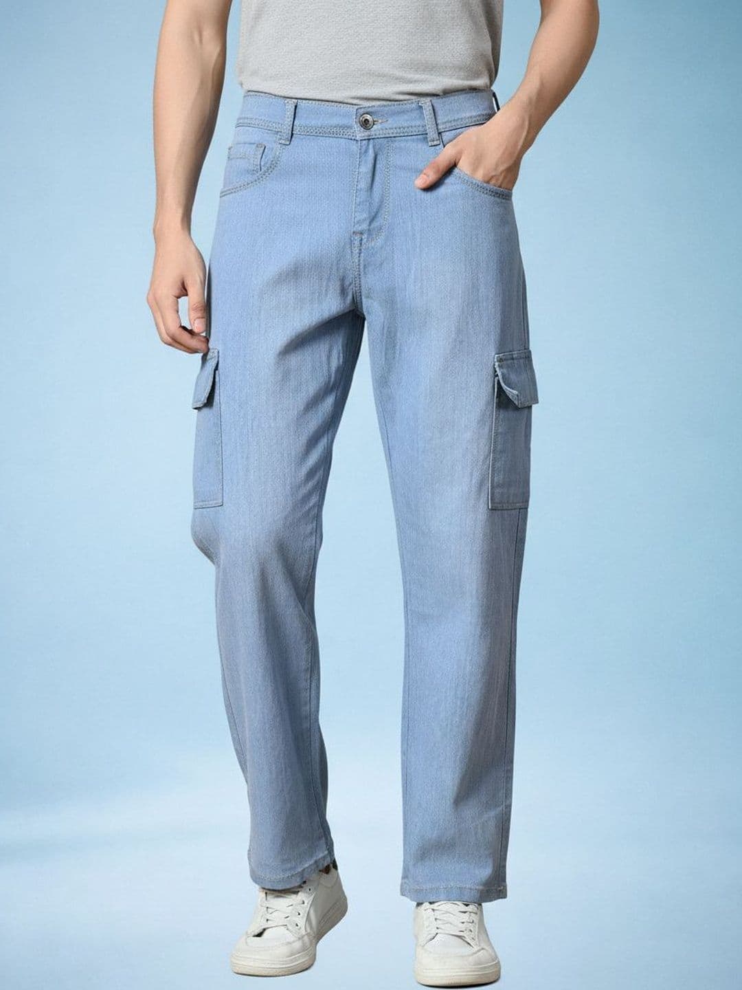 SZN Men Classic Regular Fit Mid-Rise Light Fade Stretchable Jeans - view 1