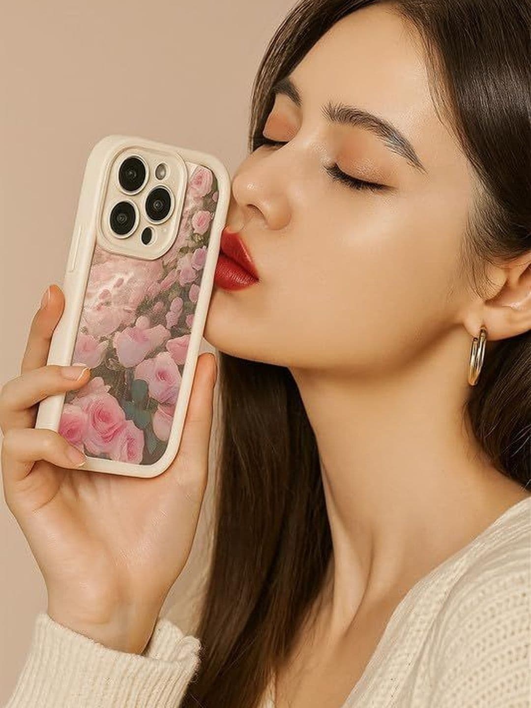 COVERLY Floral Printed iPhone 13 Pro Max Back Case Mobile Accessories thumbnail 2